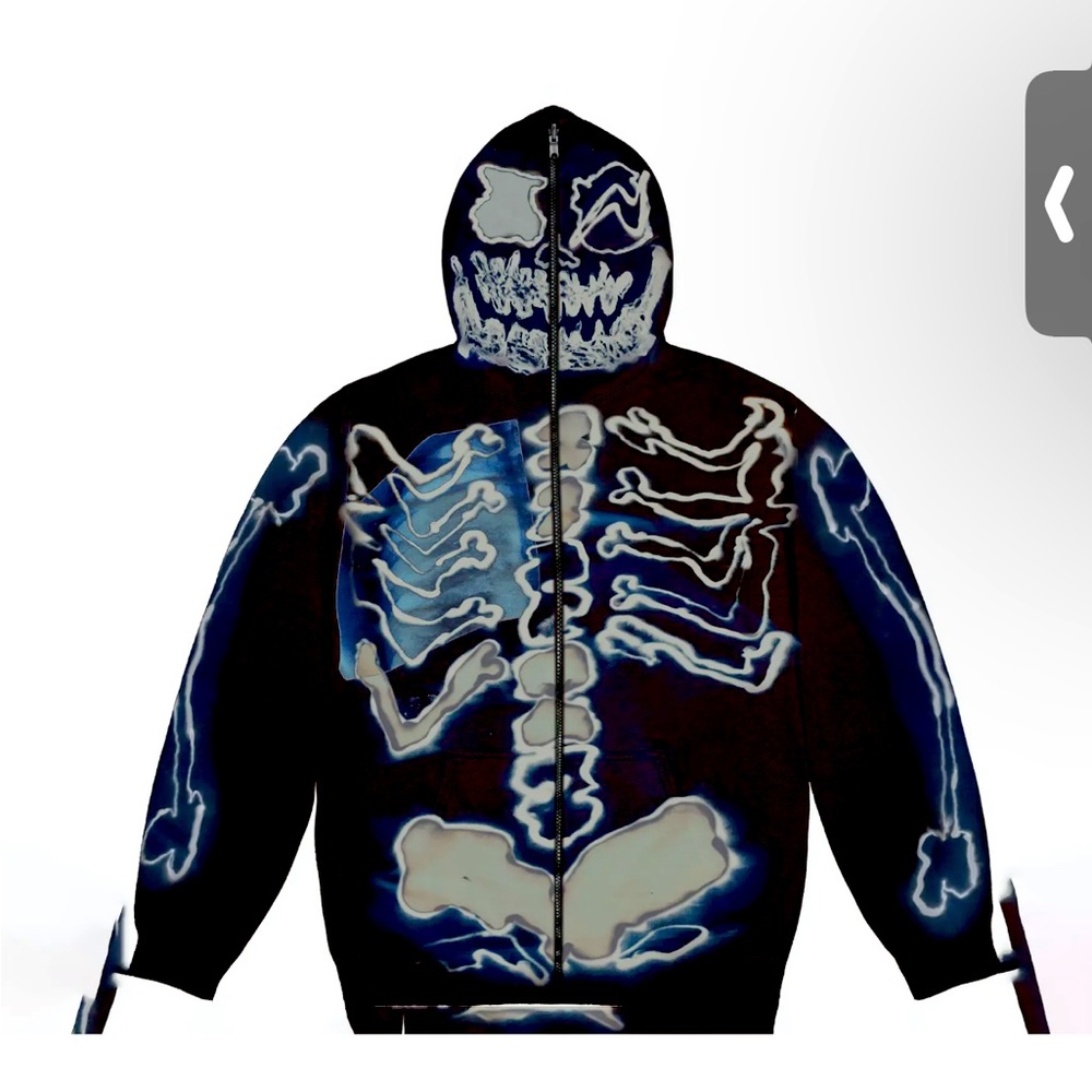 Cactus Jack x Fragment Full zip Skeleton Hoodie